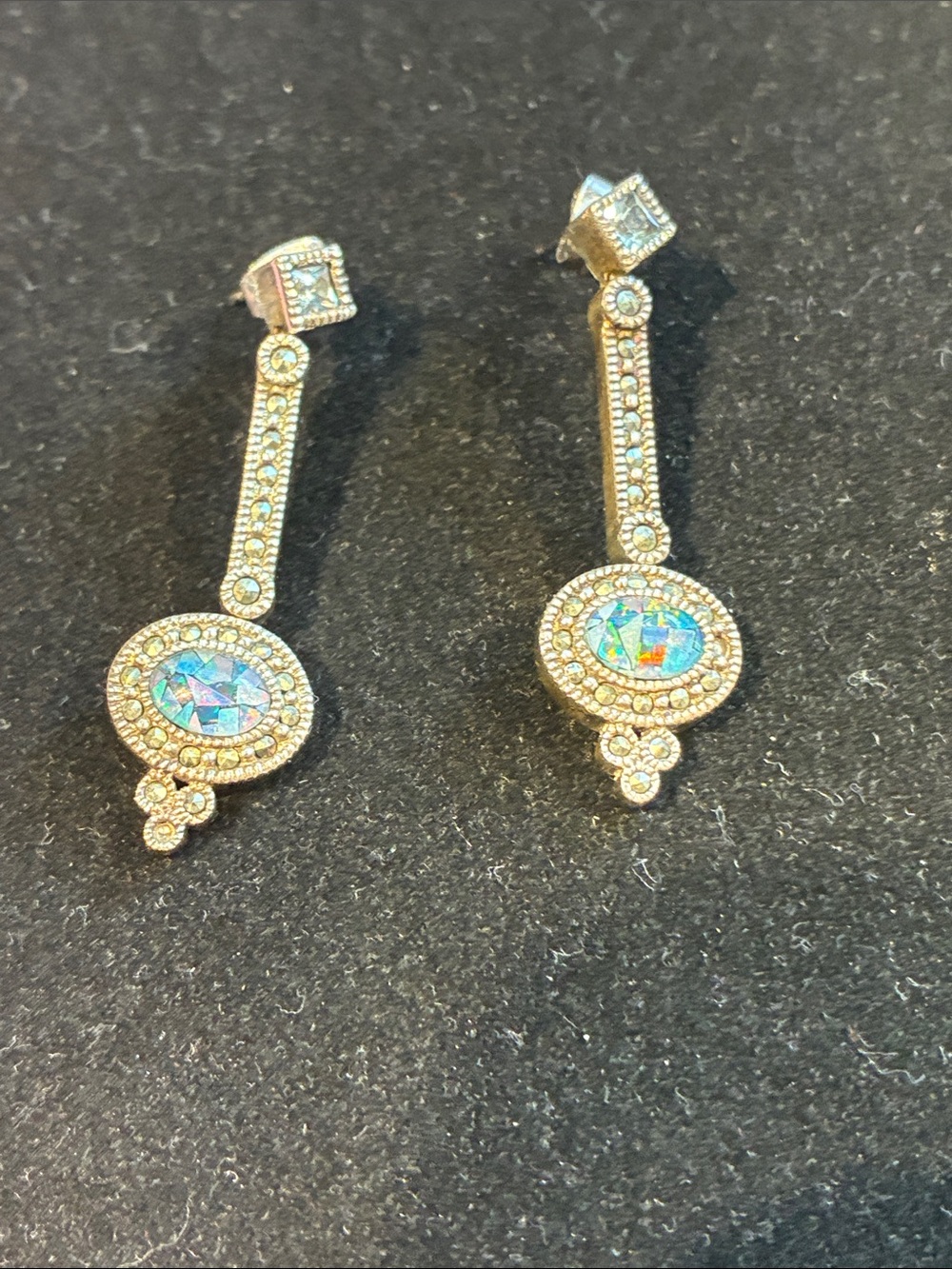 Judith Jack Opal Sterling Dangle Earrings